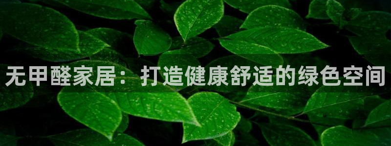 杏耀注册网址：无甲醛家居：打造健康舒适的绿色空间