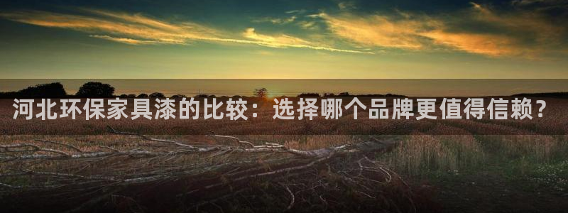 杏耀代理登录中心怎么进：河北环保家具漆的比较：选择哪个品牌更